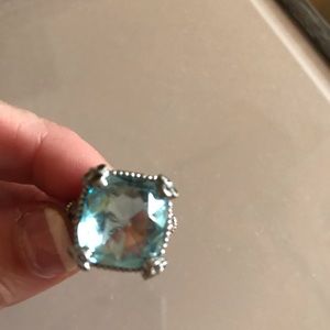 Blue topaz Judith Ripka ring size 6